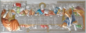 Last Supper altarpiece. Colored