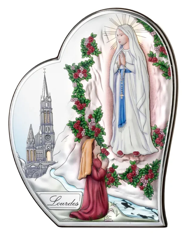 Our Lady of Lourdes altarpiece. Colored