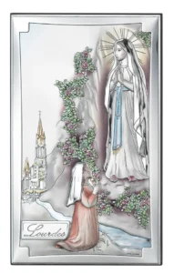 Our Lady of Lourdes altarpiece. Colored