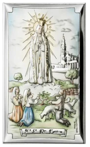 Our Lady of Fatima altarpiece. Colored