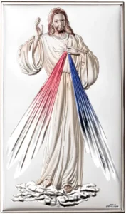 Jesus of the Divine Mercy altarpiece. Colored