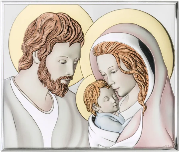 Holy Family altarpiece. Colored