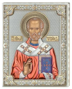 Saint Nicholas Icon. Colored