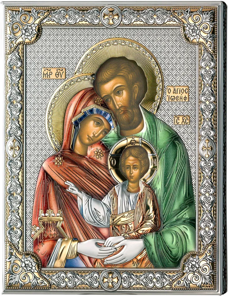 Holy Family Icon. Colored