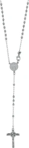 Saint Benedict rosary. Sterling Silver.