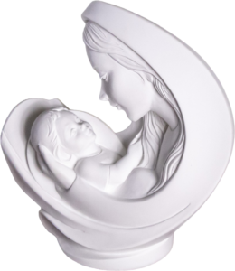 Virgen con niño estilizada