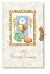 Missal First Communion of nacre. Prayer book.