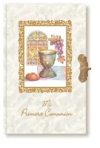 Missal First Communion of nacre. Prayer book.