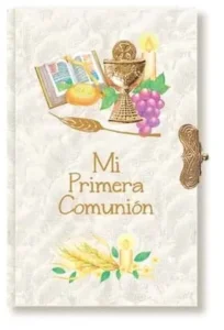 Missal First Communion of nacre. Prayer book.