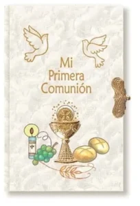 Missal First Communion of nacre. Prayer book.