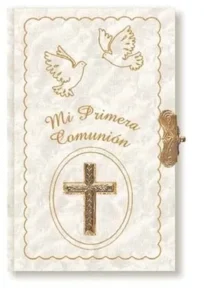 Missal First Communion of nacre. Prayer book.