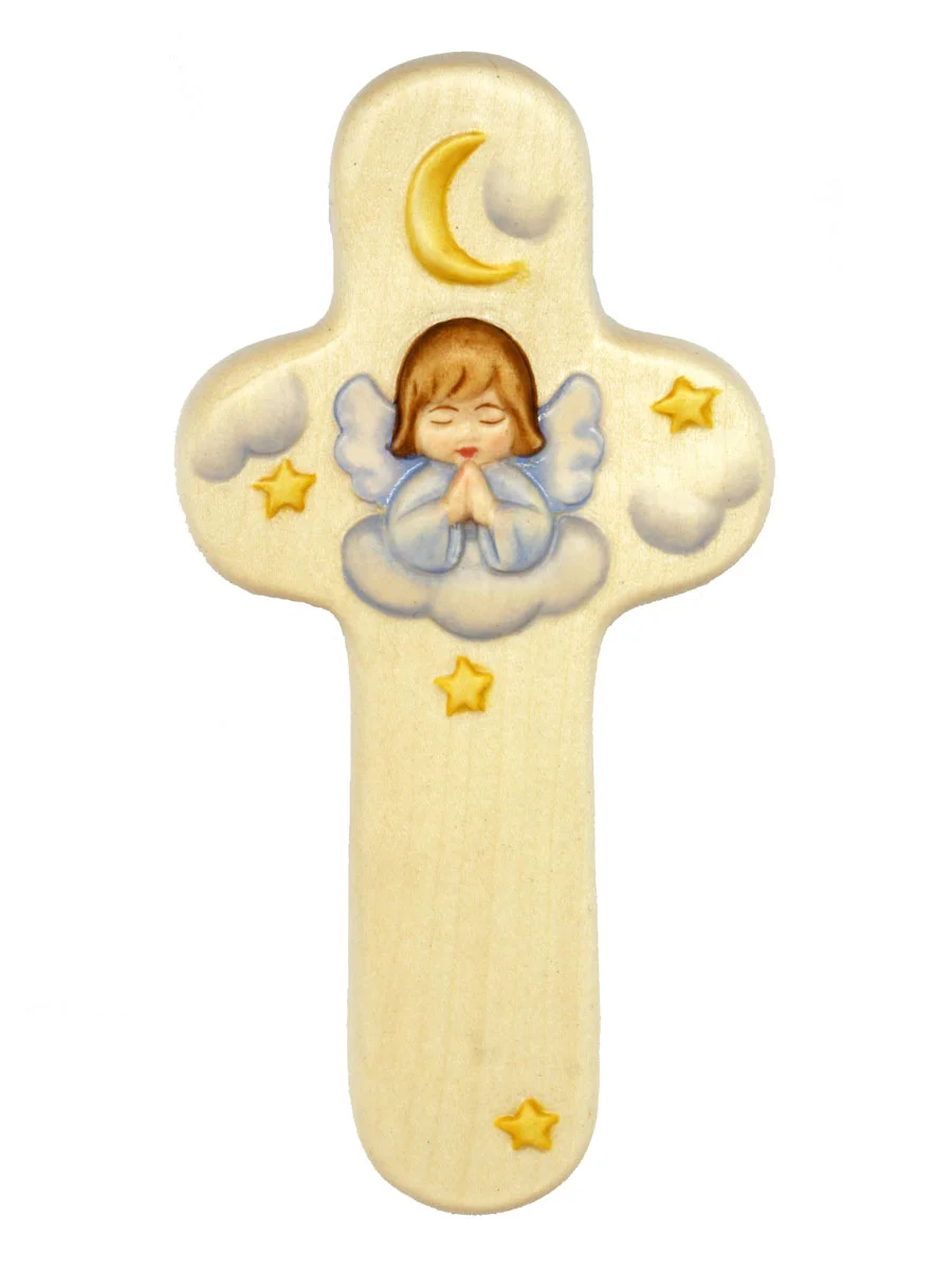 Children’s cross with Angel and moon