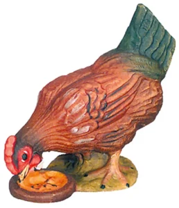 Hen eating (Rafael Nativity)