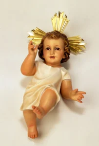Child Jesus to crib (Divine Infant)