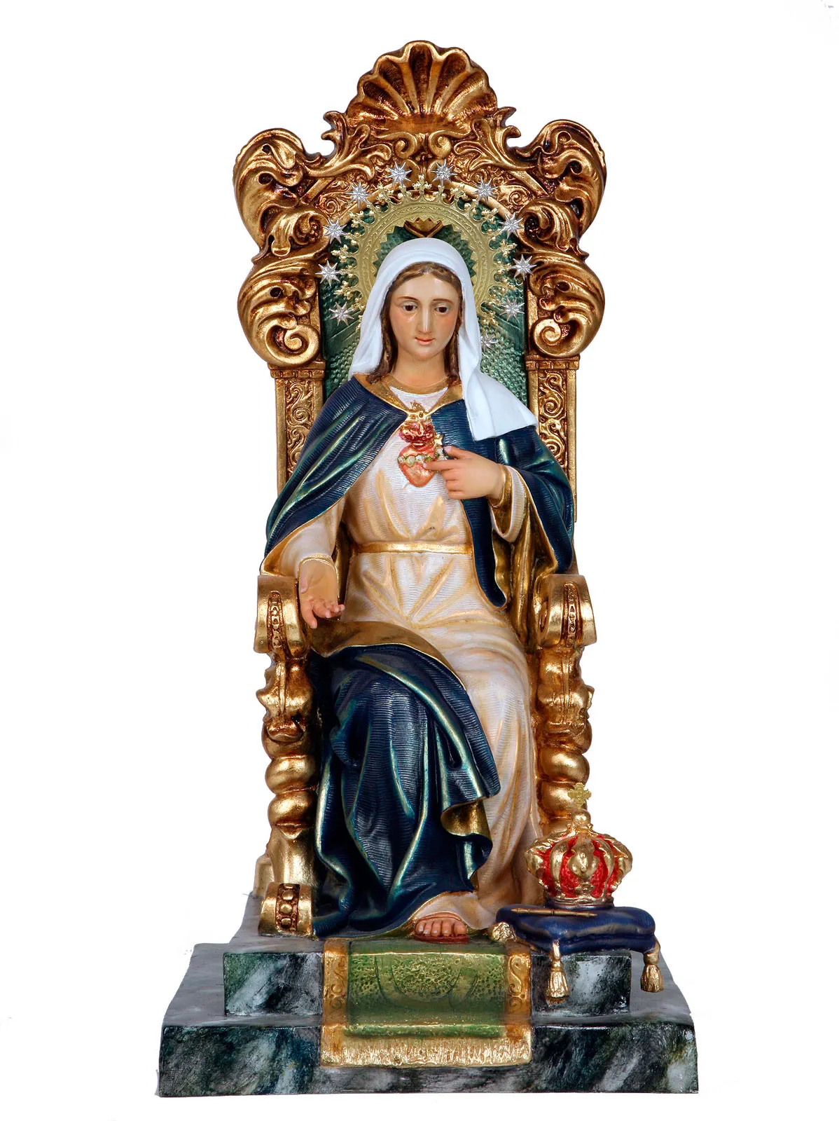 Sacred Heart of Mary. Enthroned