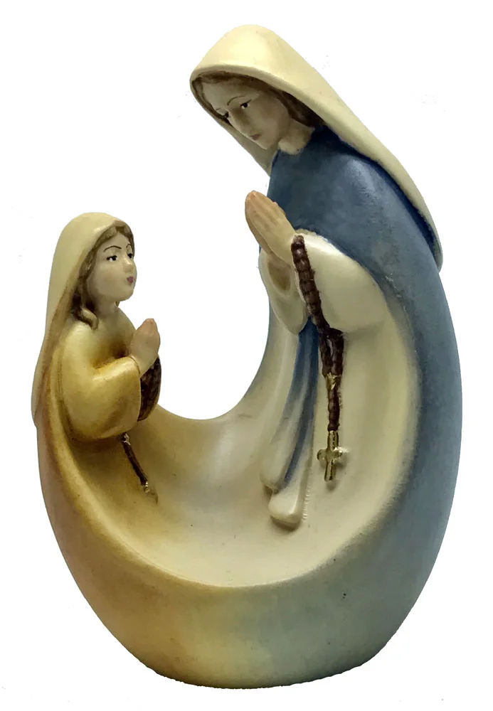 Stylized Our Lady of Lourdes with Bernadette