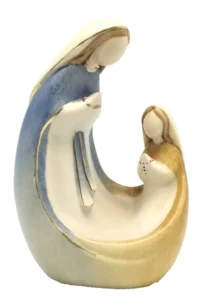 Virgen de Lourdes con Bernadette moderna