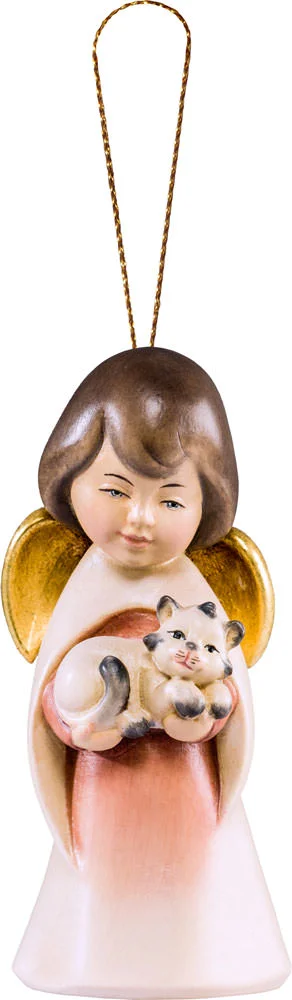 Angel Soñador con gatito para colgar