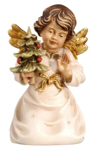 Angel kneeling with tree