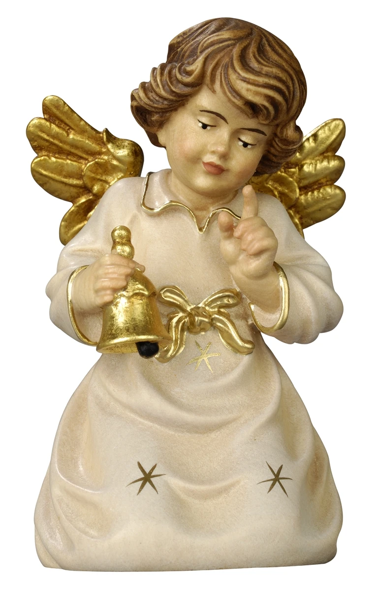 Angel kneeling with bell