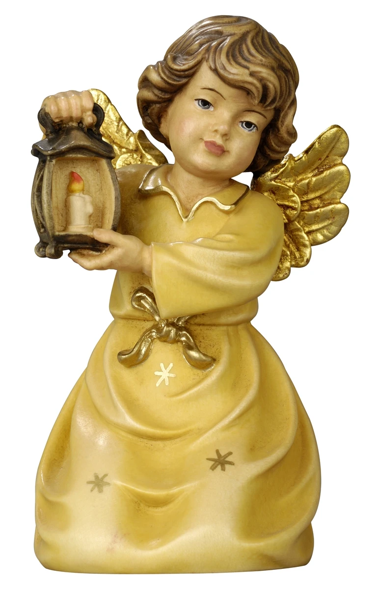 Angel kneeling with flashlight