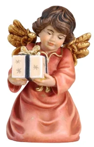 Angel arrodillado con regalo
