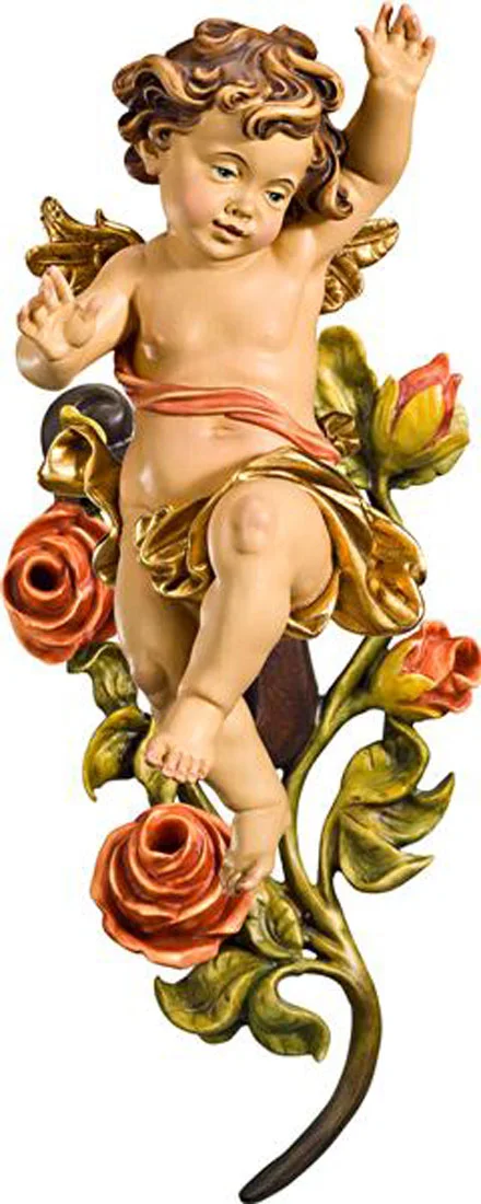 Angel con Ramo de Flores (lado izquierdo)