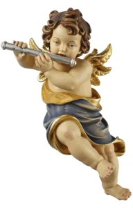 Angel con flauta, para colgar