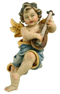 Angel with mandolin, for hanging