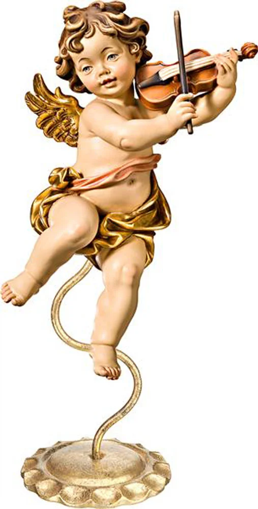 Musical angel violin with stand
