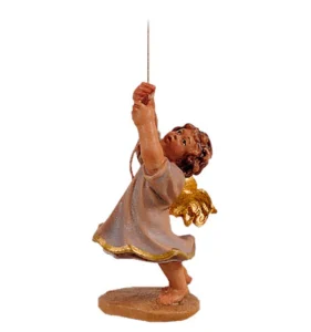 Angel going down with yarn (Rustic Nativity)