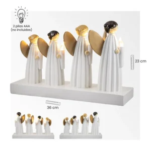 Angels with electric candle