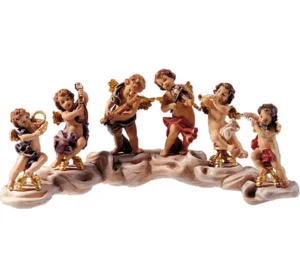 Cloud with musician angels (Rustic Nativity)