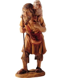 Shepherd with lam and walking-stick (Rupert Nativity)