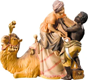 Camello con sirvientes