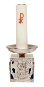 Engraved candlestick