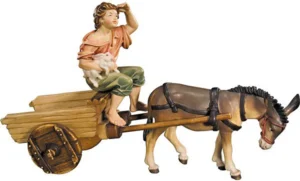 Cart with donkey and shepherd