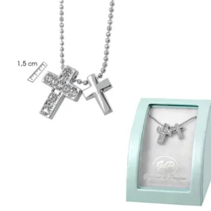 Pendant metal crosses and stones