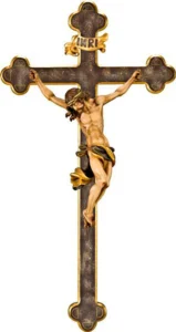 Cristo Barroco con cruz trebolada