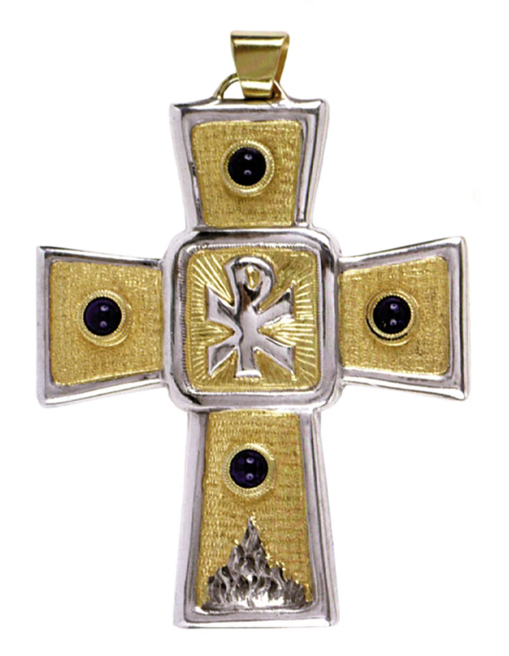 Cruz Pectoral con piedras.