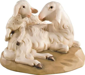 Grupo corderos echados (con base)