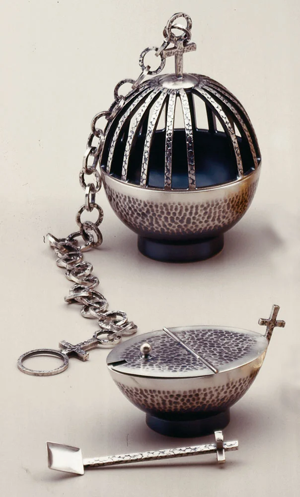 Incensario con naveta y cuchara