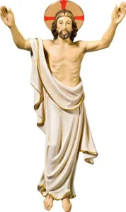 Jesus Resucitado con aureola redonda