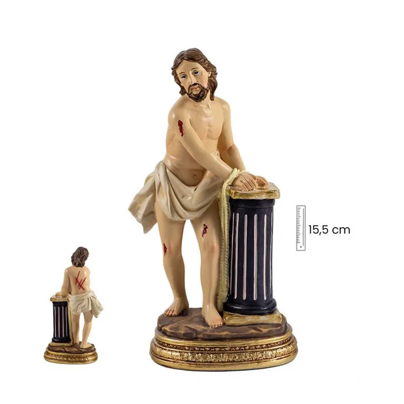 Jesus atado a la columna. Varias medidas.