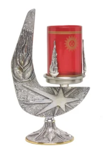 Lampara candelabro del santisimo.