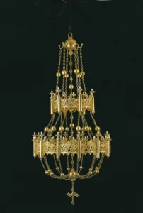 Lampara catedralicia de 2 cuerpos