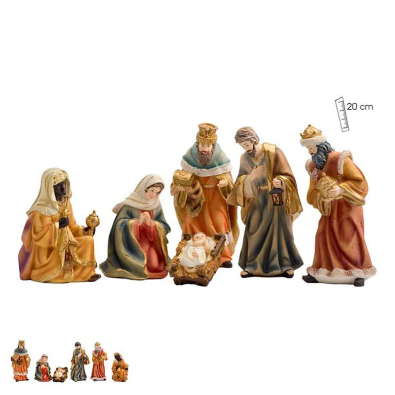 Nativity with Three Wise Men. 20 cm.