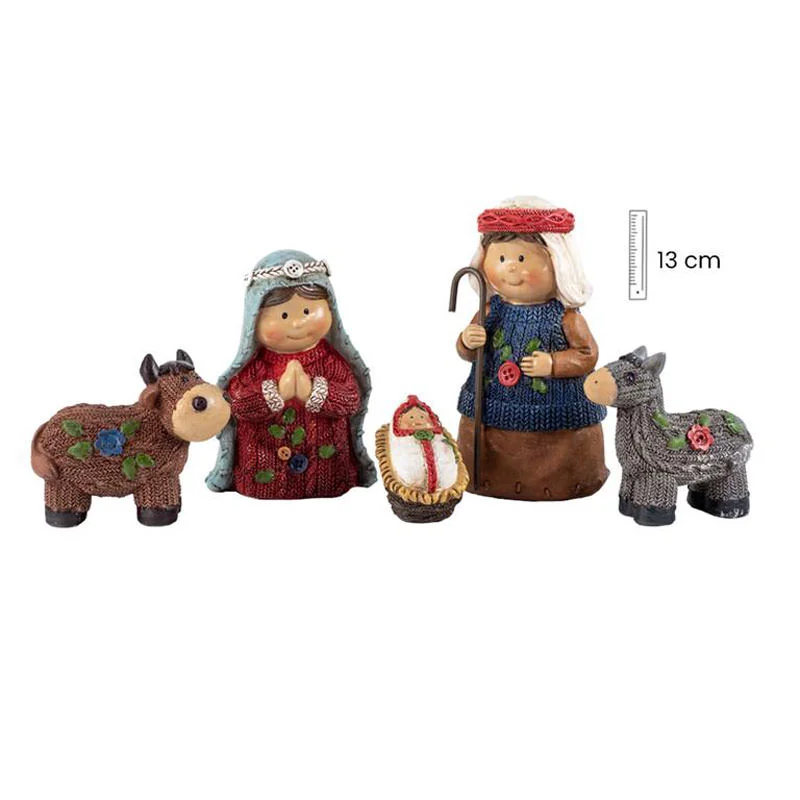 Children’s nativity, 5 pieces
