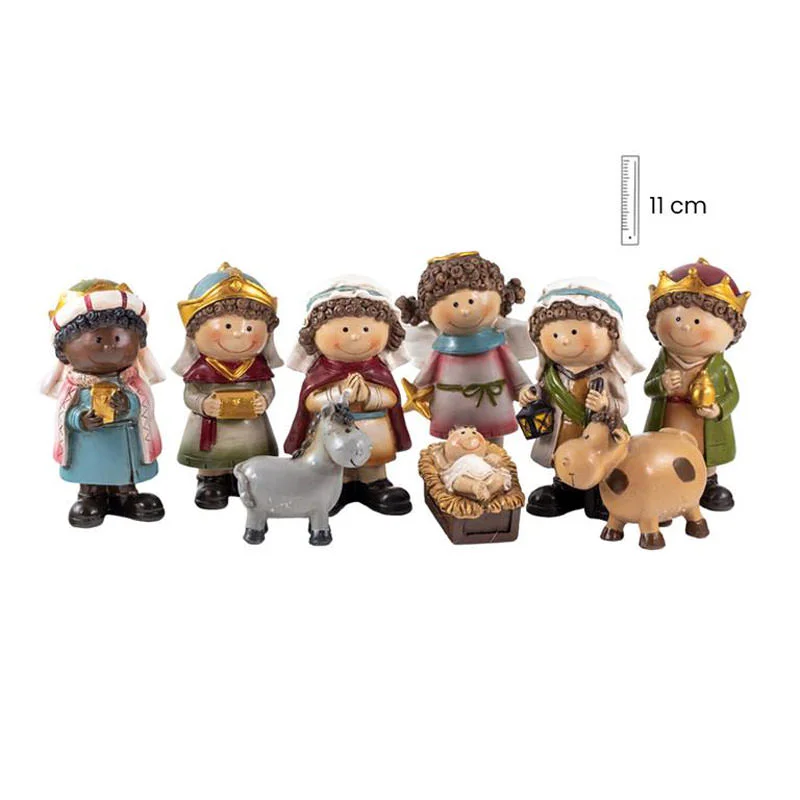 Children’s nativity, 9 pieces