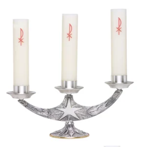 Modern three-arm candlestick